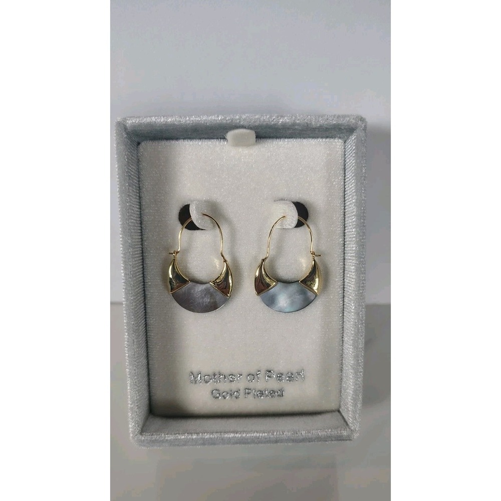 City X City Earrings Mother Of Pearl Hoops